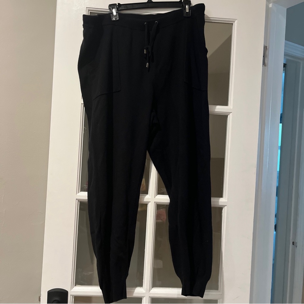 Chico’s zenergy women’s black jogger sweat pants with pockets size 3R